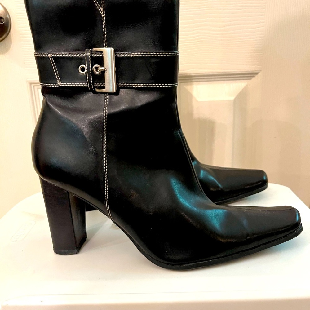 Leather short boot